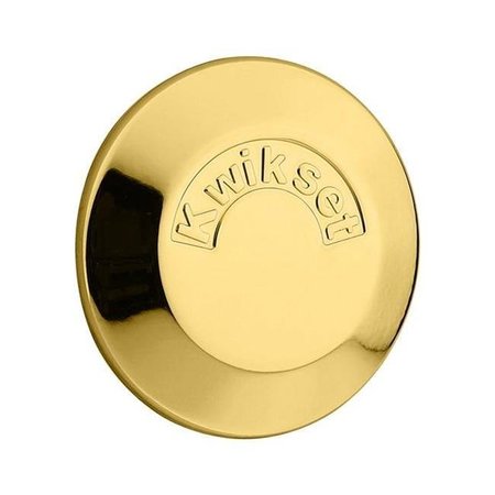 Kwikset Kwikset 96670-013 One Sided Turn Deadbolt with Blank Plate; Bright Brass 667-3